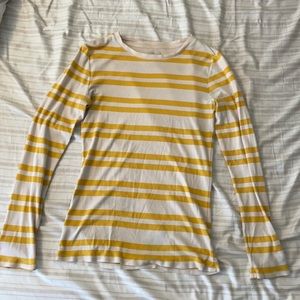 Horizontal striped women’s long sleeve shirt